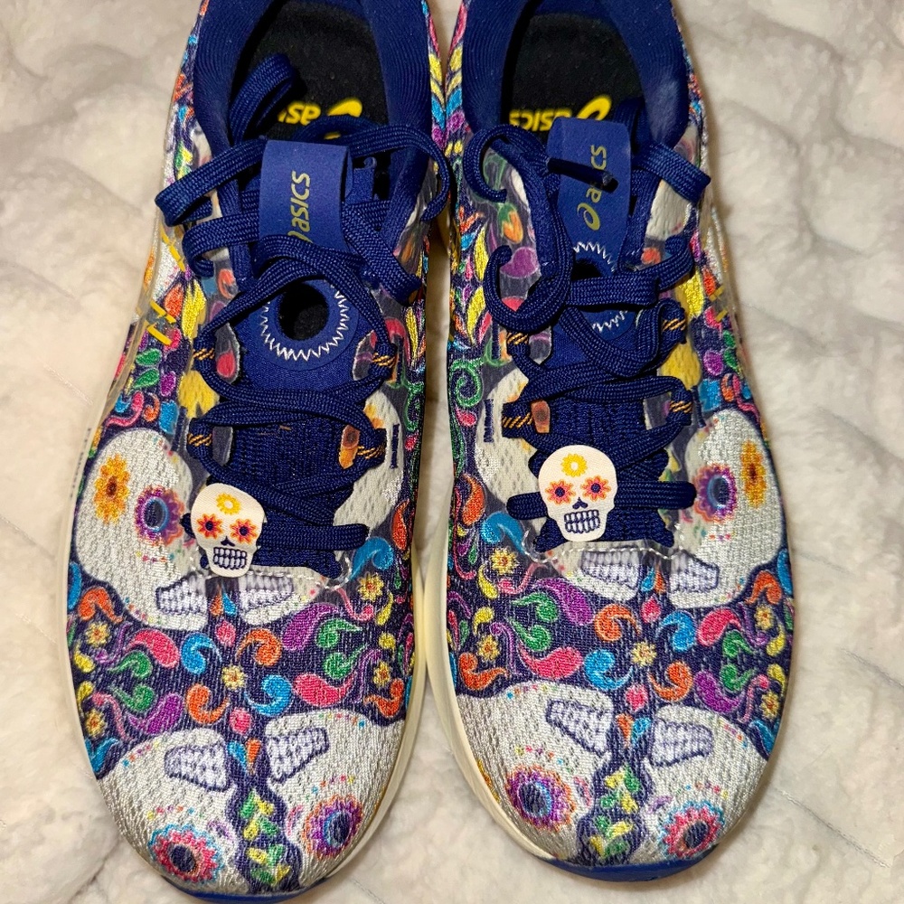 Asics Shoes - 2024 Noosa Tri 16 LE Dia De Muertos Halloween Skulls - Sz 9.5 Wmns